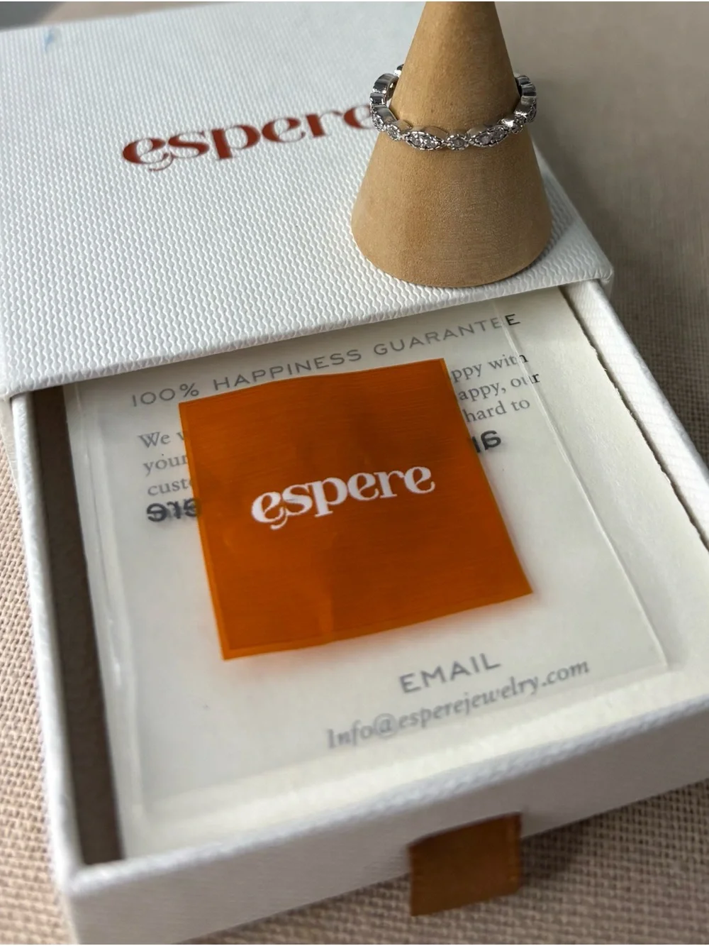 Espere Silver Pavé Diamond Eternity Ring - Silver
